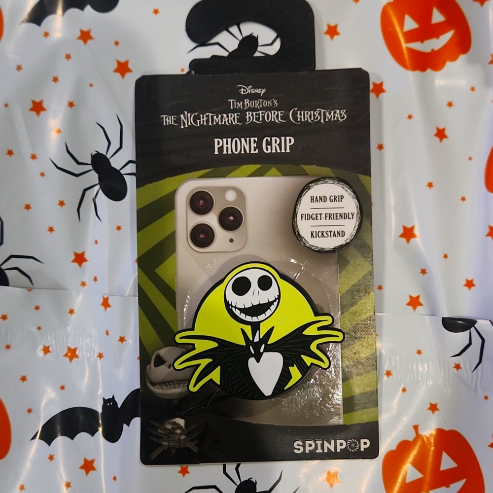 NEW DISNEY JACK SKELLINGTON OR ZERO SPINPOP PHONE GRIP HOLDER (PICK ONE) - Picture 2 of 5